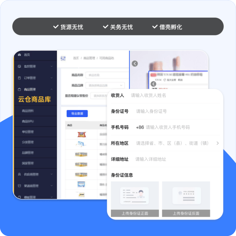 沸销进口商城产品界面