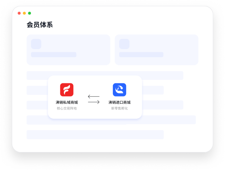 私域+进口组合示意